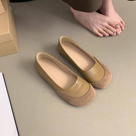 Retro Round Toe Slip-On Loafers for Women_CWSHF0113
