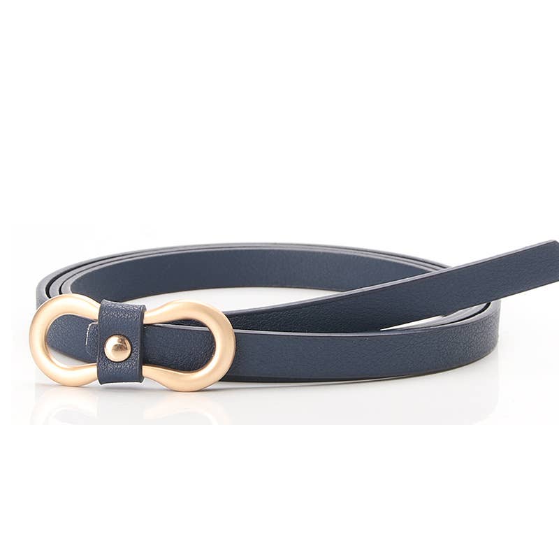Fashionable versatile PU leather thin waist strap