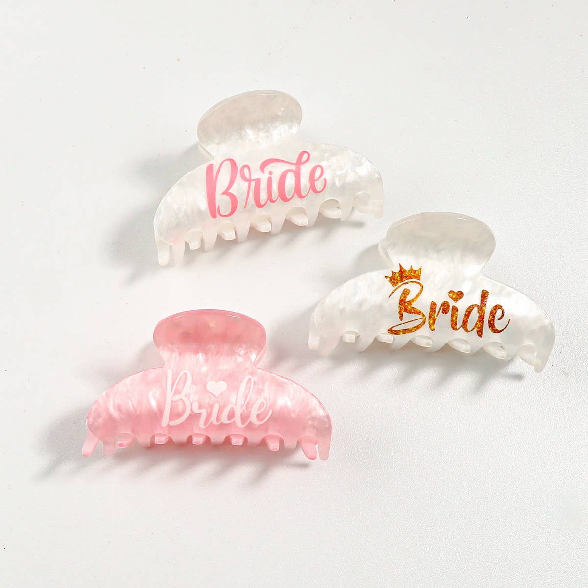 CWAHA1314_SIMPLE HAIR CLAW CLIP WITH LETTERING PRINT