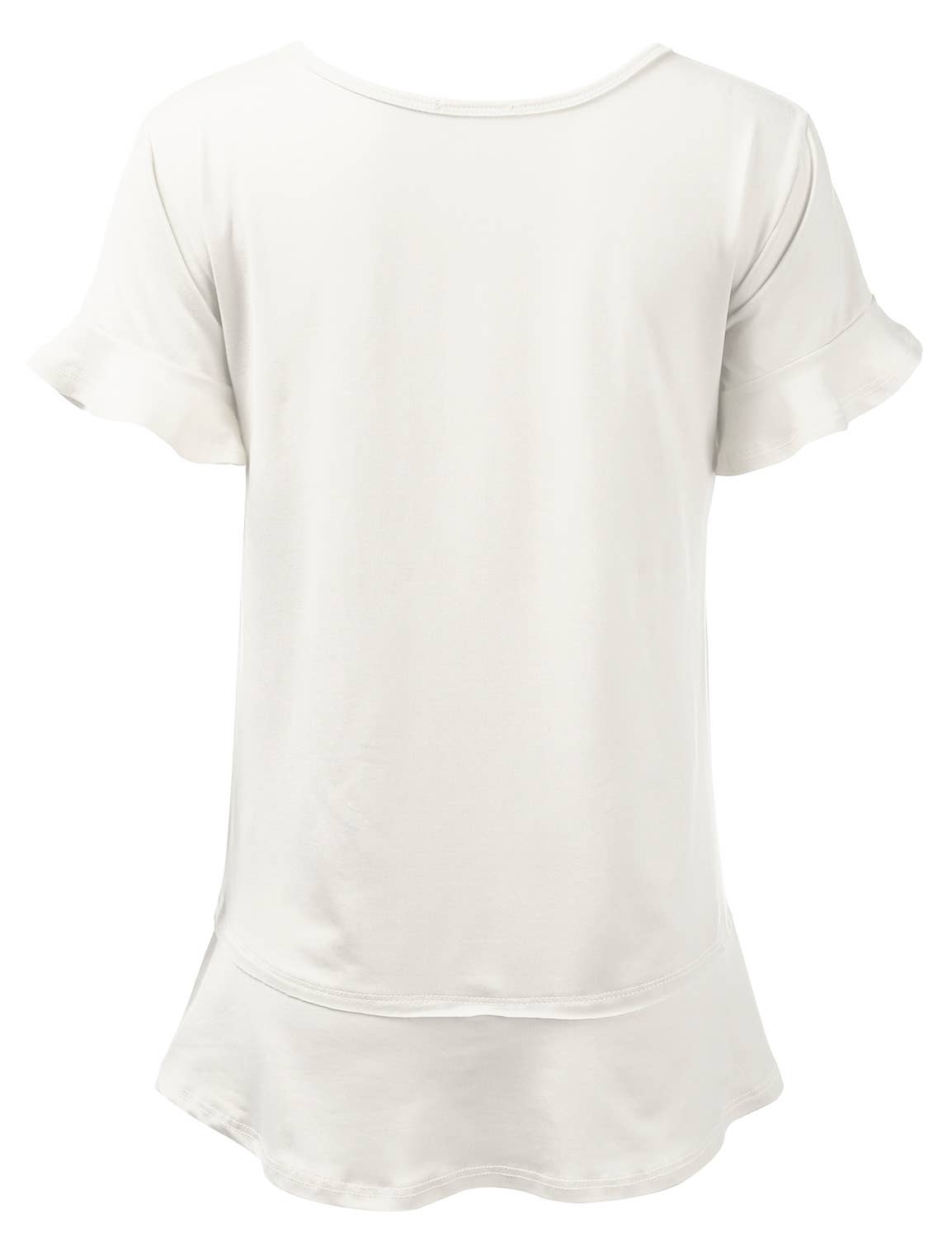 CWTTS681-P_Casual Tshirt V Neck Short Sleeve Loose blouse