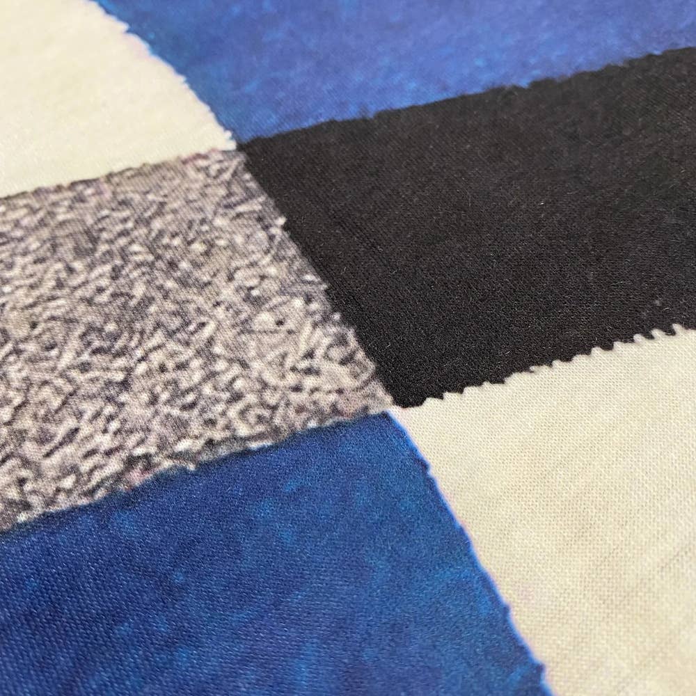 COMFORTABLE GEOMETRIC DESIGN COLOR CONTRAST SHIRT