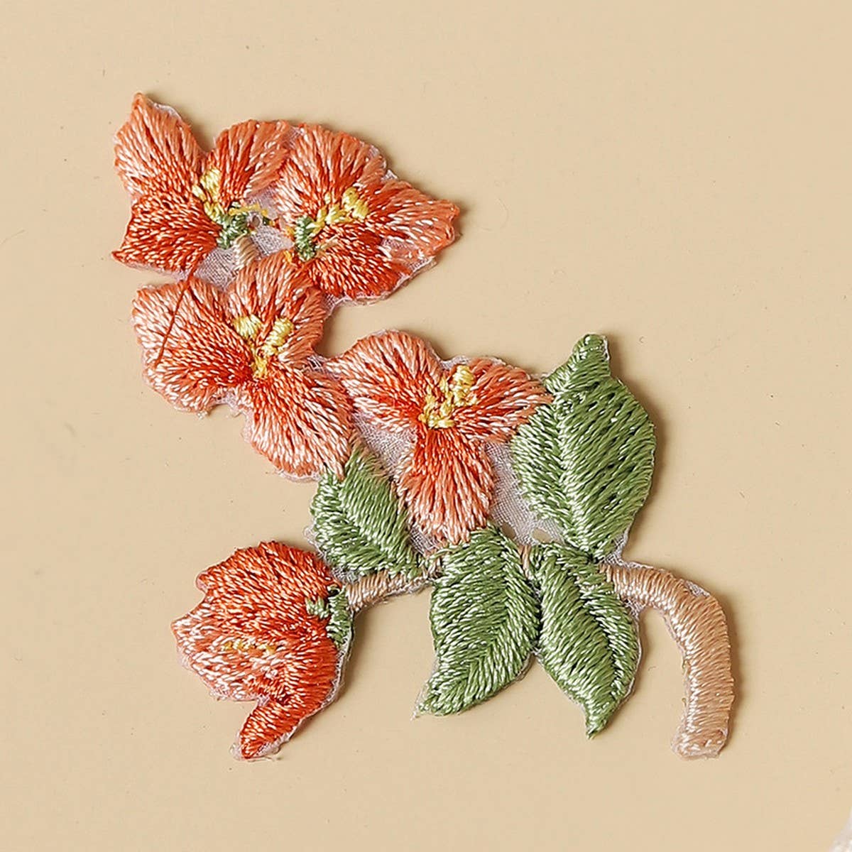3D Flower Embroidered Patch for Fabric Repair_CWMM5922