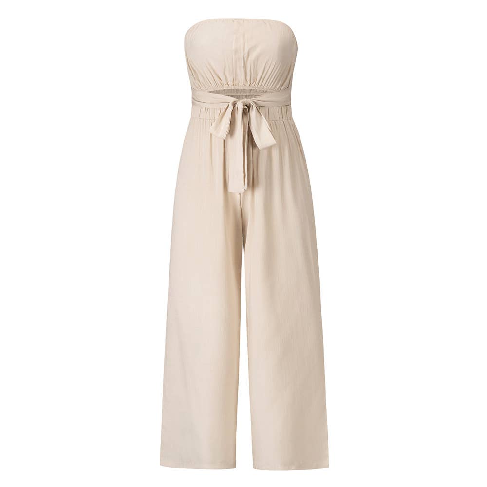 Casual Chic Backless Slim Fit Jumpsuit