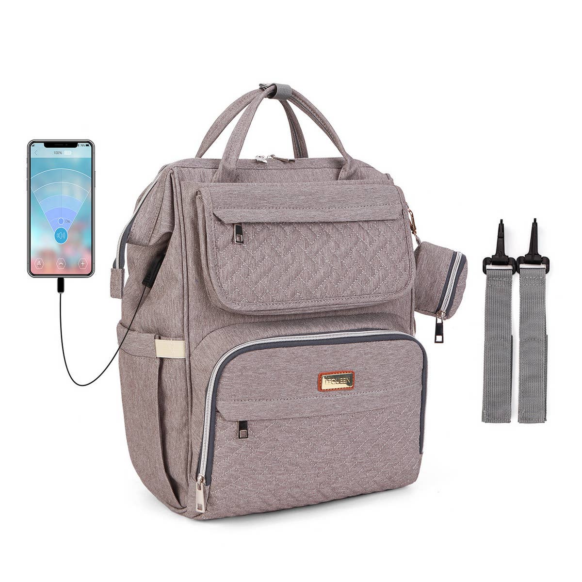 SIMPLE MULTIFUNCTIONAL MOTHER AND BABY BAG_CWAB2240