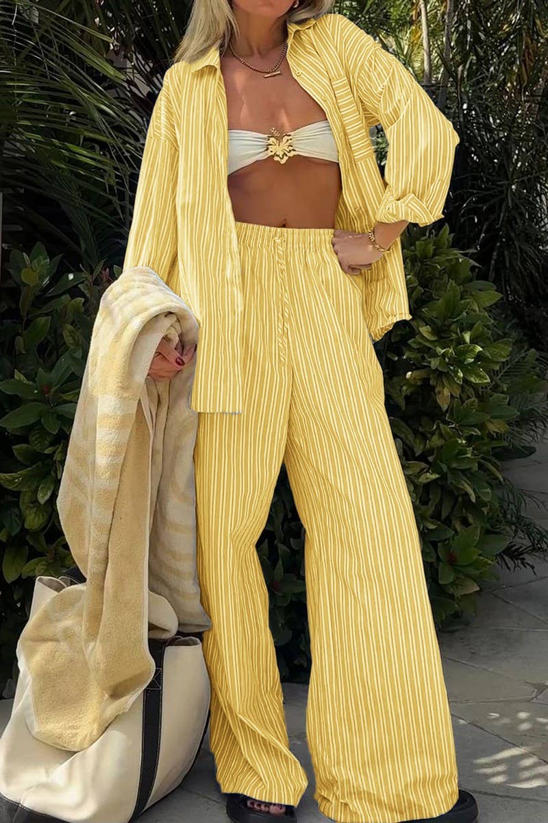 CWSTB00447_CASUAL VACATION LONG SLEEVE SHIRT PANTS SET