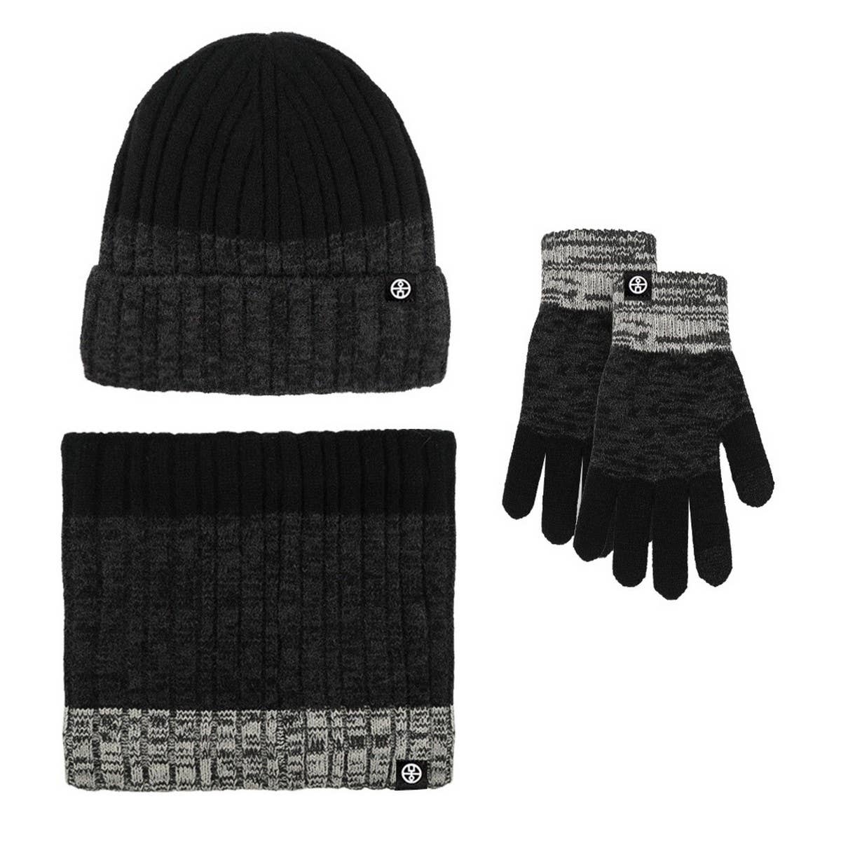 WINTER OUTDOOR COLD-PROOF KNITTED THREE-PIECE SUIT