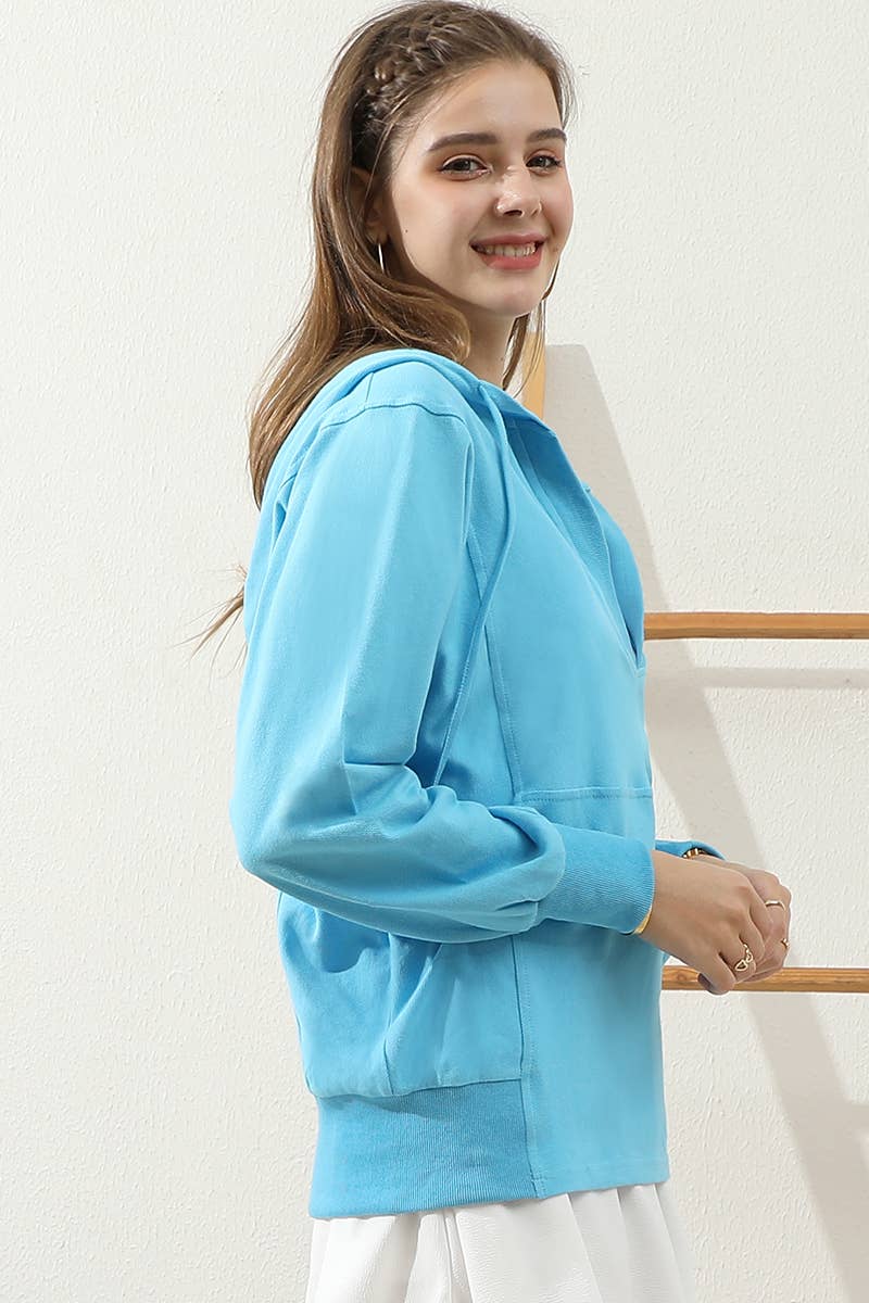 CWTTL1451_Basic Lightweight Pullover Hoodie Sweatshirt