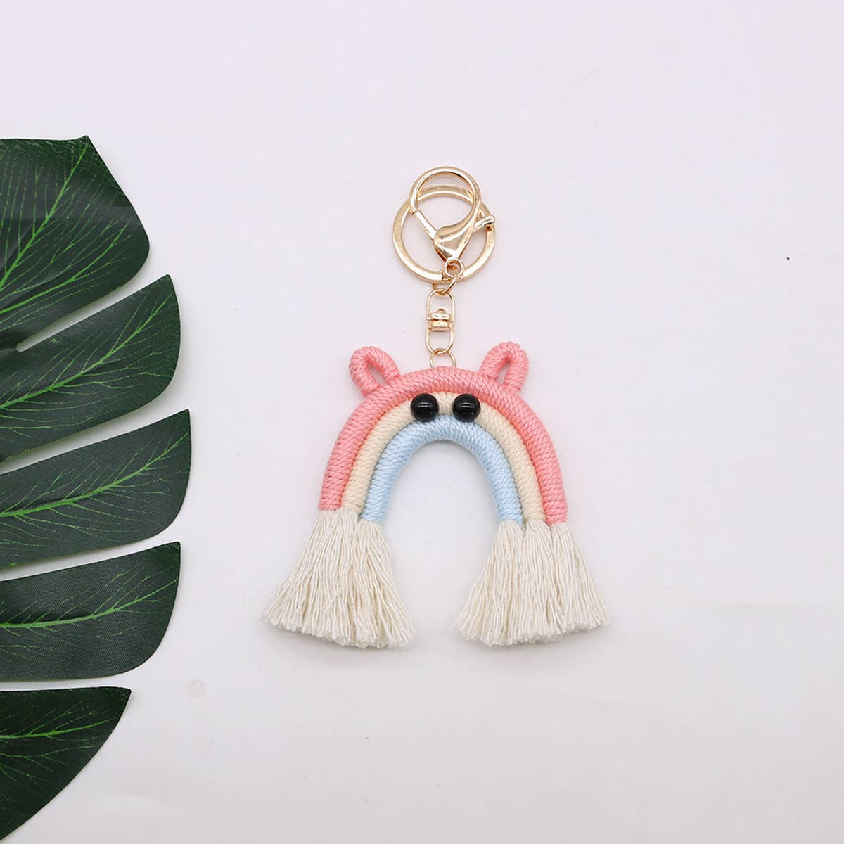 FASHION HAND-WOVEN RAINBOW TASSEL KEYCHAIN_CWMM1582