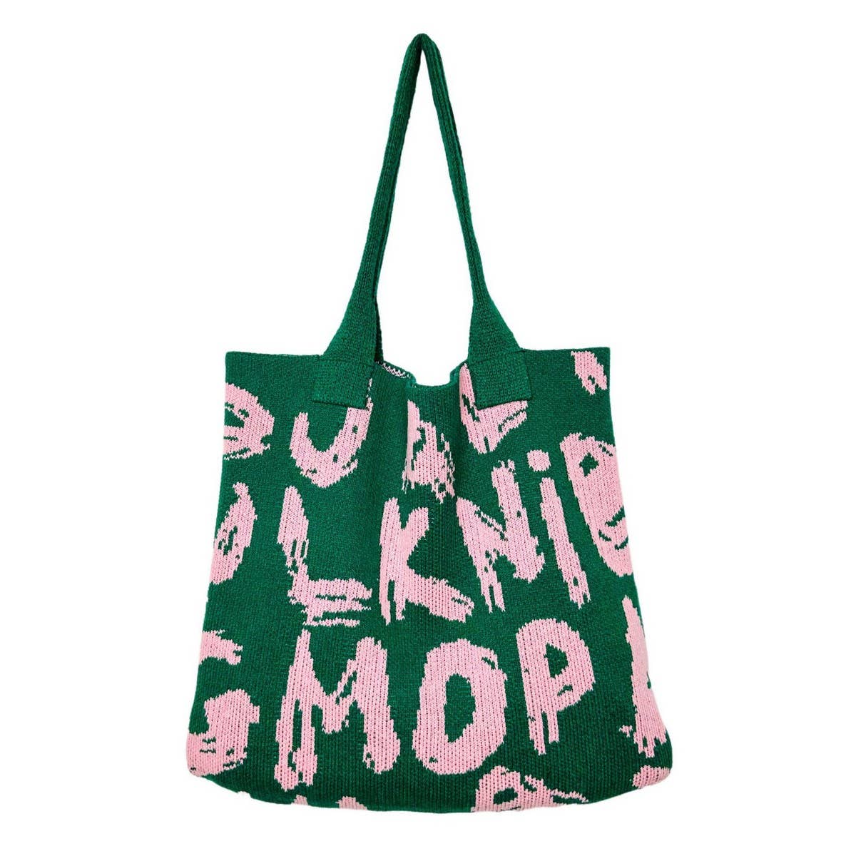 CWAB1954_FASHION KNITTED LARGE CAPACITY TOTE BAG