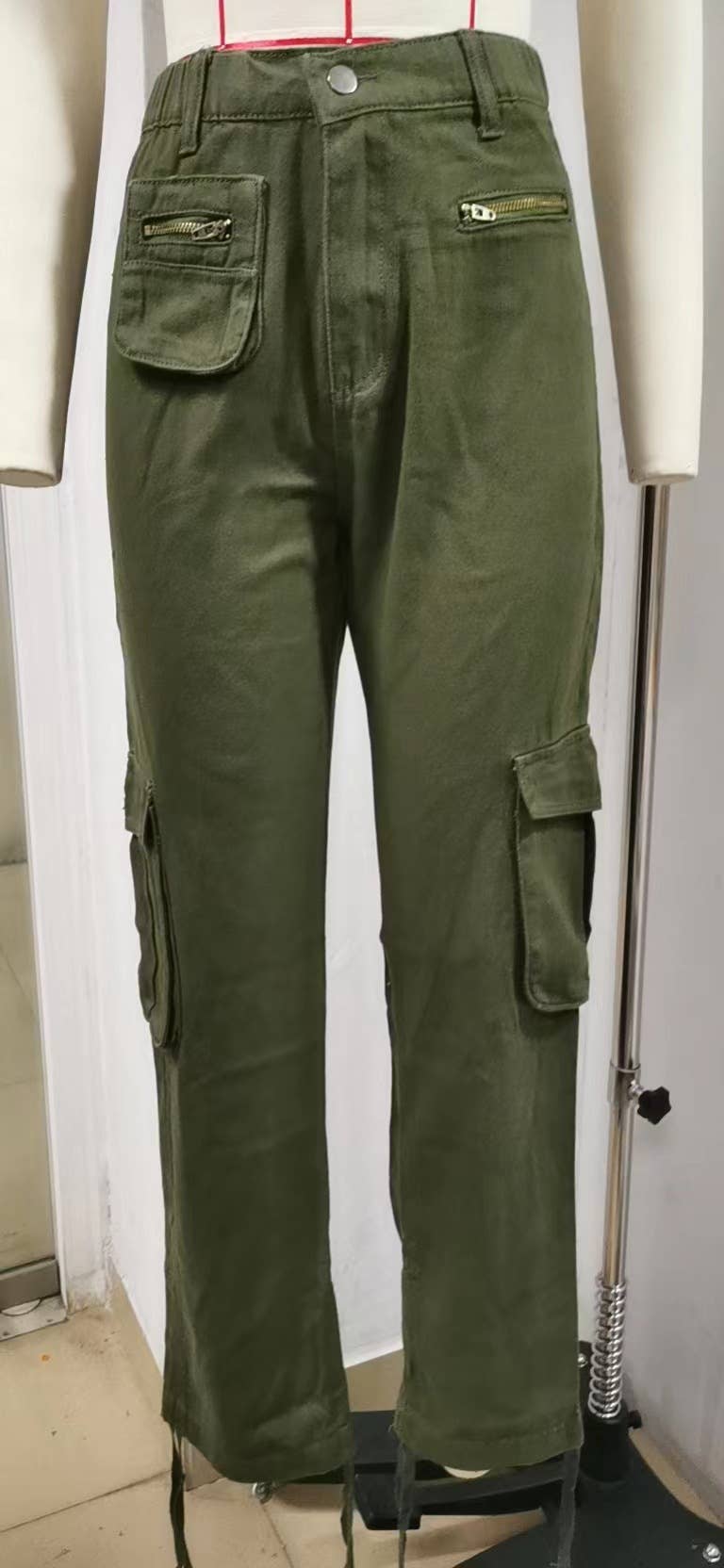 CASUAL ZIPPER POCKET PERSONALIZED DENIM OVERALLS