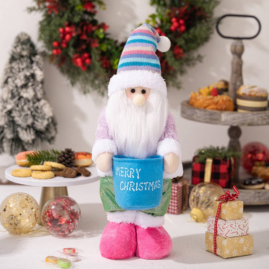 CWMM10279_CHRISTMAS SNOWMAN DOLL WITH COLORFUL HAT DECOR