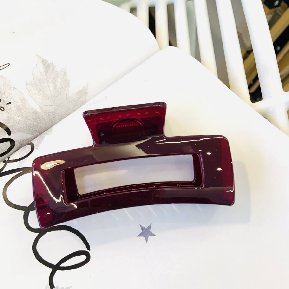 CWAHA1557_4.13"SIMPLE RECTANGLE HAIR CLAW CLIP