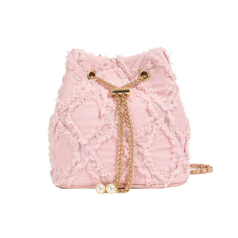 Denim fashionable crossbody bucket bag