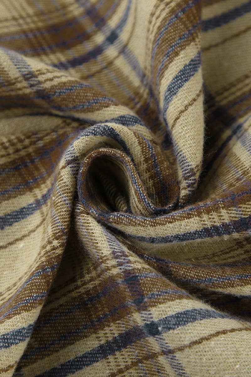 CWTBLL00581_LOOSE PLAID LONG SLEEVE CASUAL SHIRT TOP