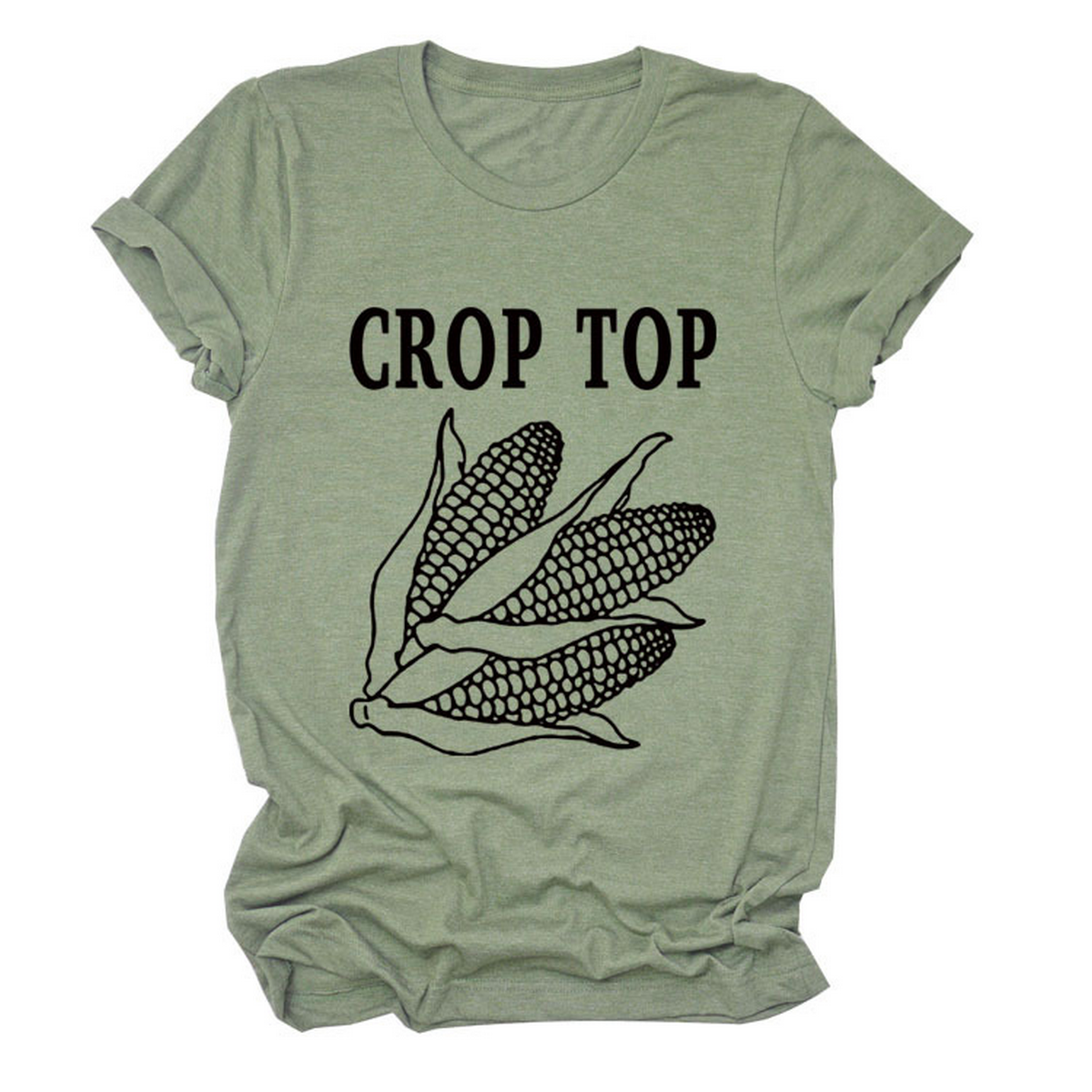 Corn Letter Print Tee ? Women¡¯s Casual T-Shirt
