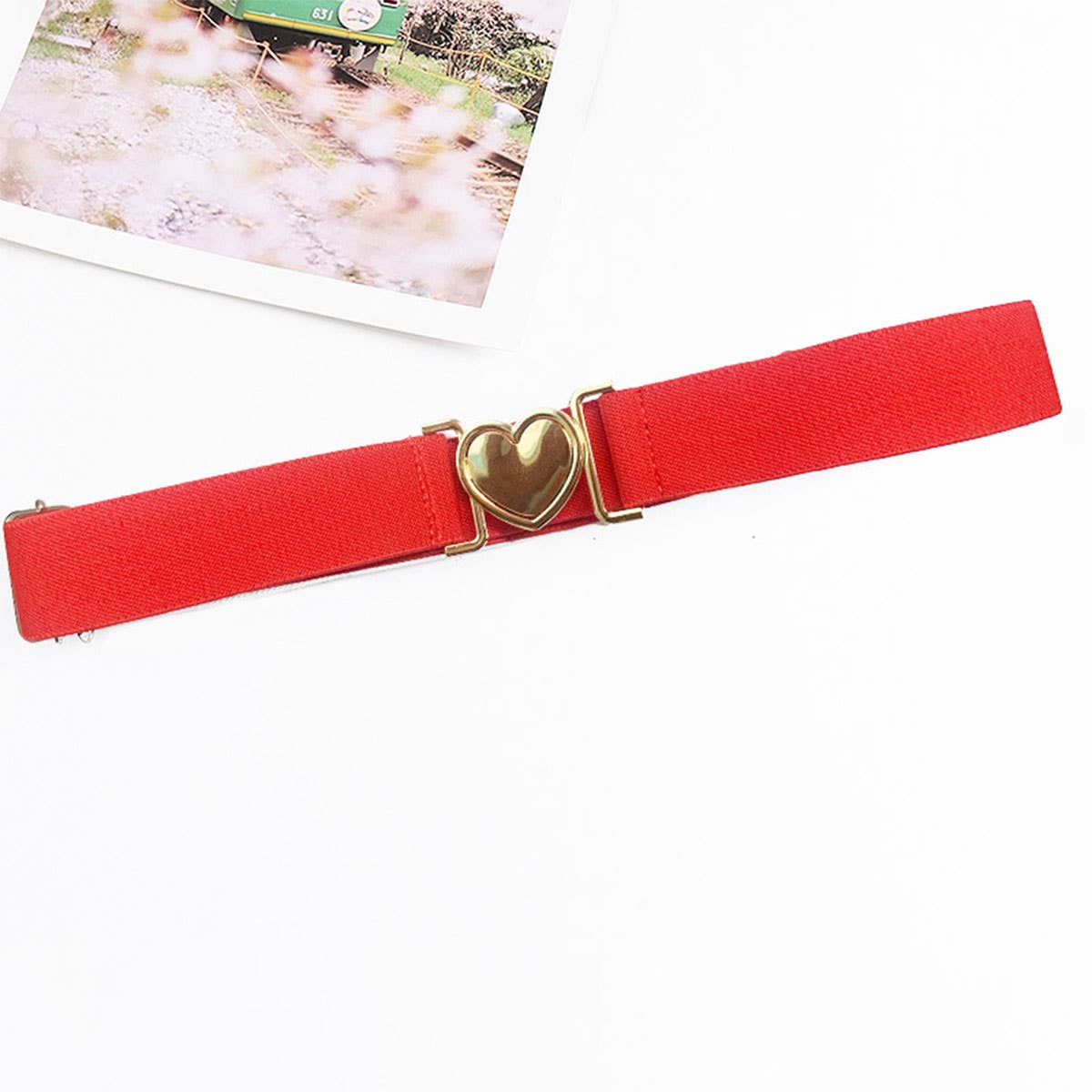 LOVE ALLOY ELASTIC BAND ELASTIC WOVEN CANVAS BELT_CWABE0680