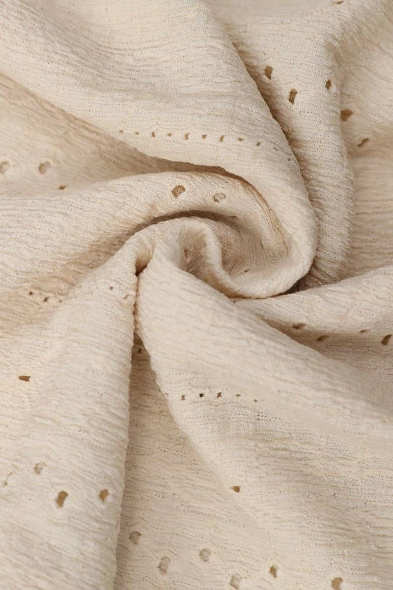 CWTBLS1717_SOLID COLOR ONE SHOULDER HOLLOW SHORT SLEEVE TOP