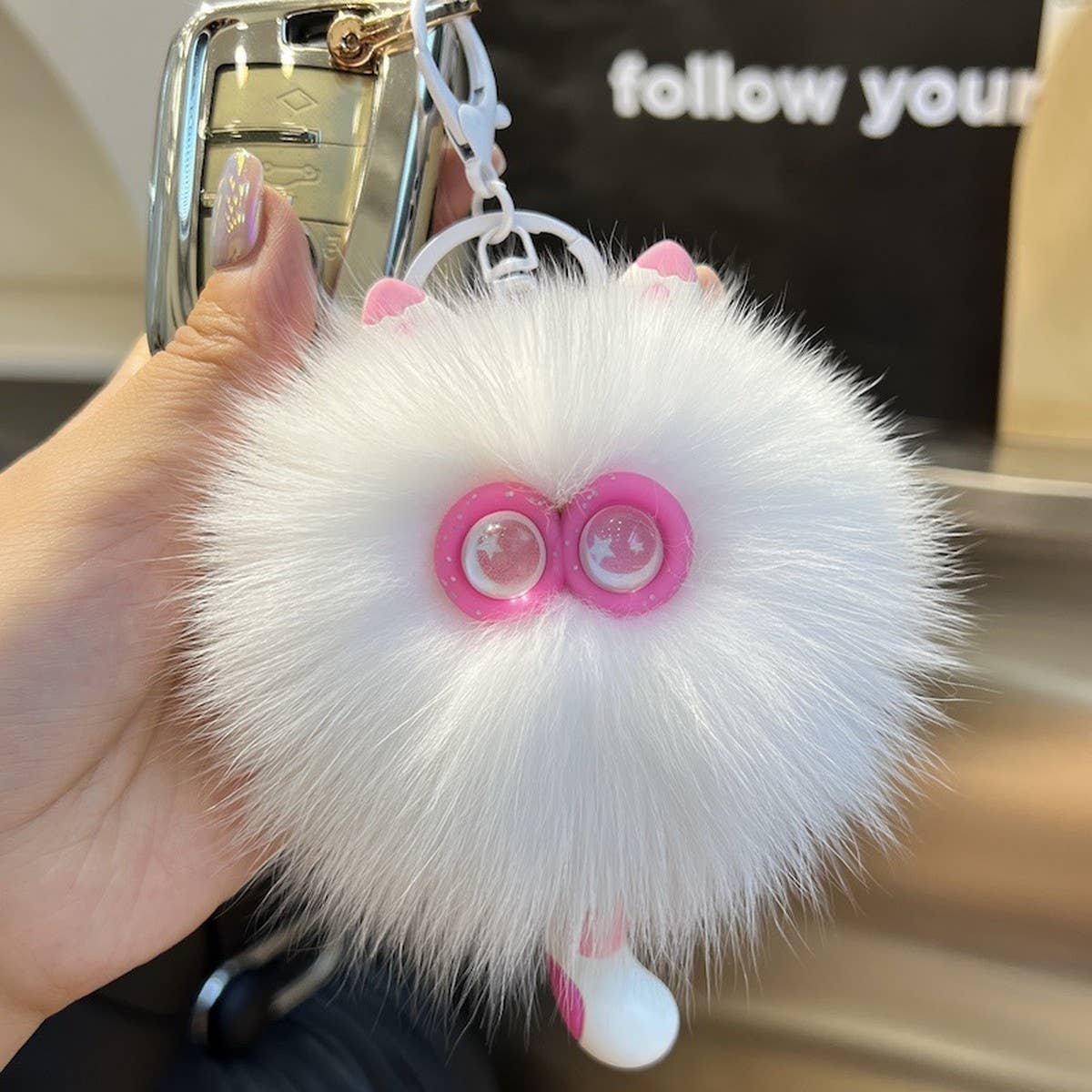 CWMM10411_CUTE CAT KEYCHAIN  BAG CHARM GIFT