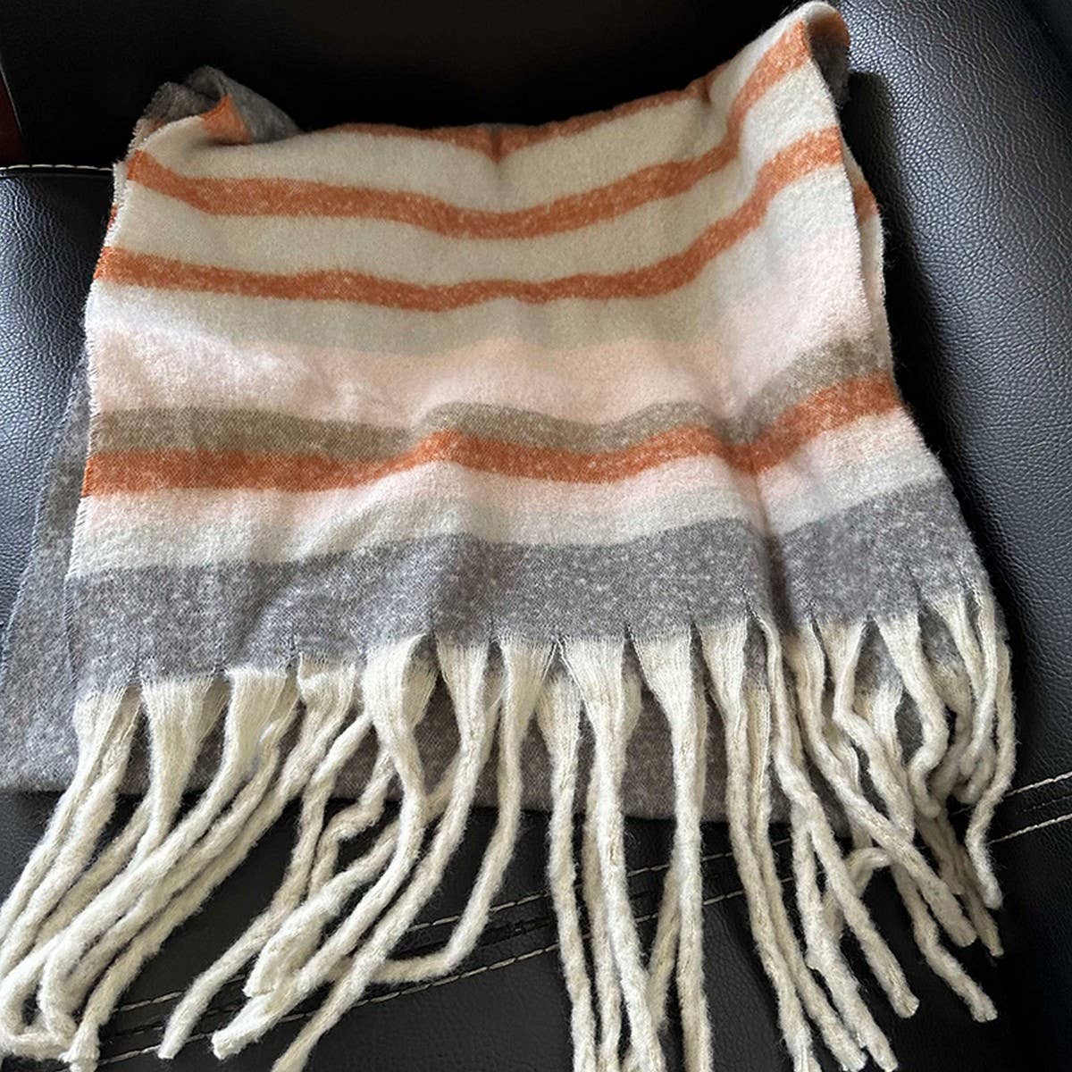 Stripe Scarf ??Cozy Faux Cashmere Winter Wrap_CWASC2359
