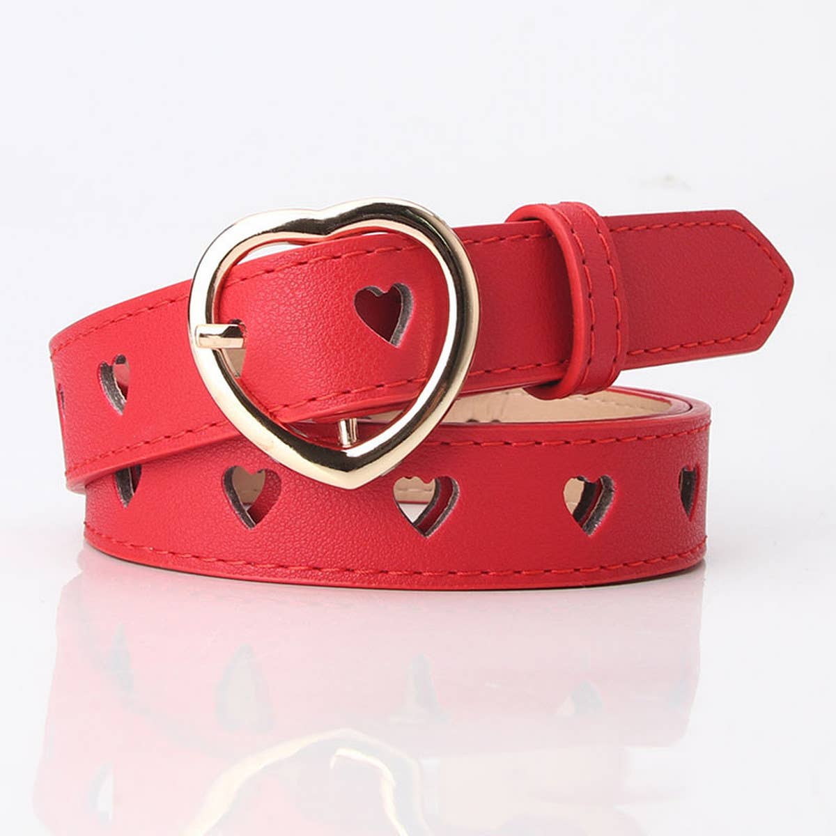 CWABE0910_VERSATILE HEART HOLLOW PIN BUCKLE BELT