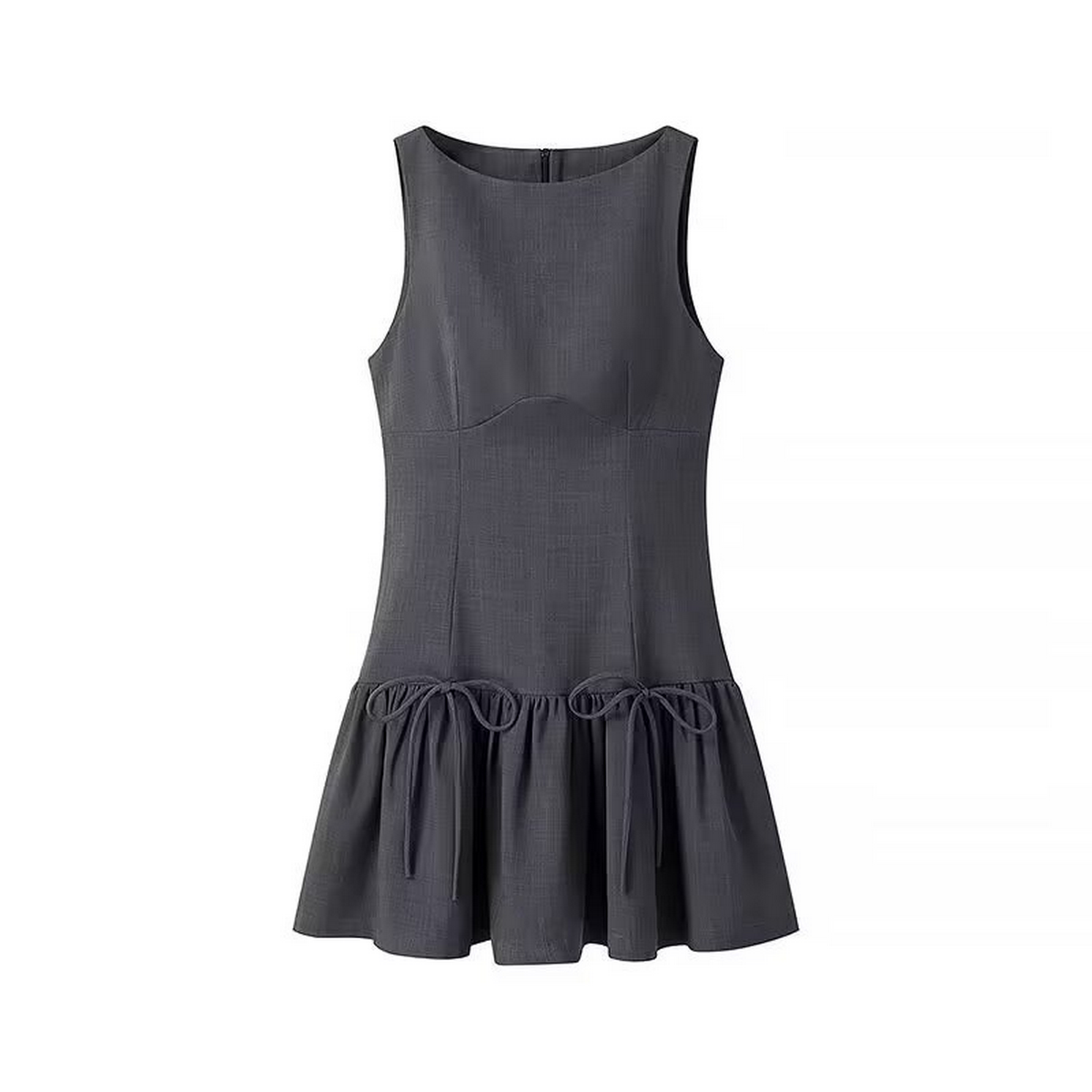 French Style Tie Waist Dress - Casual & Chic