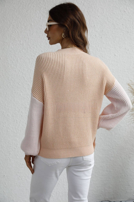 CWOSWL1400_Crew Neck Pullover Casual Sweater