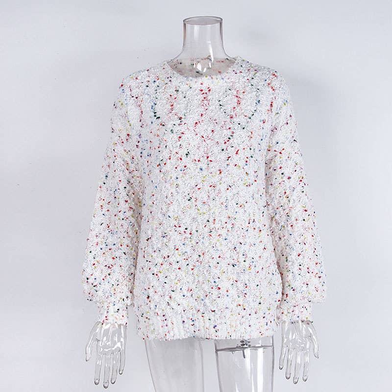 COLORFUL DOT ETHOS COMMUTER ROUND NECK SWEATER