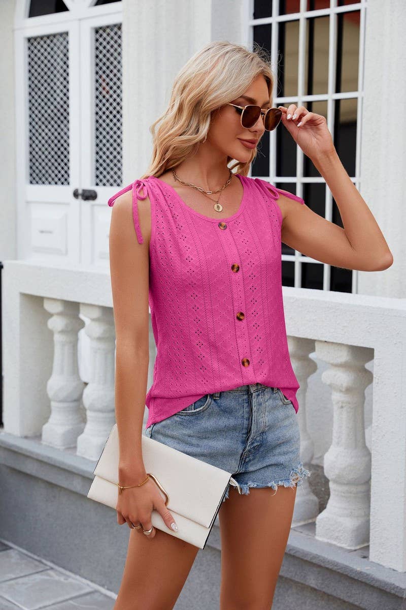 CWTTSL0234_Round Neck Sleeveless Knit Top