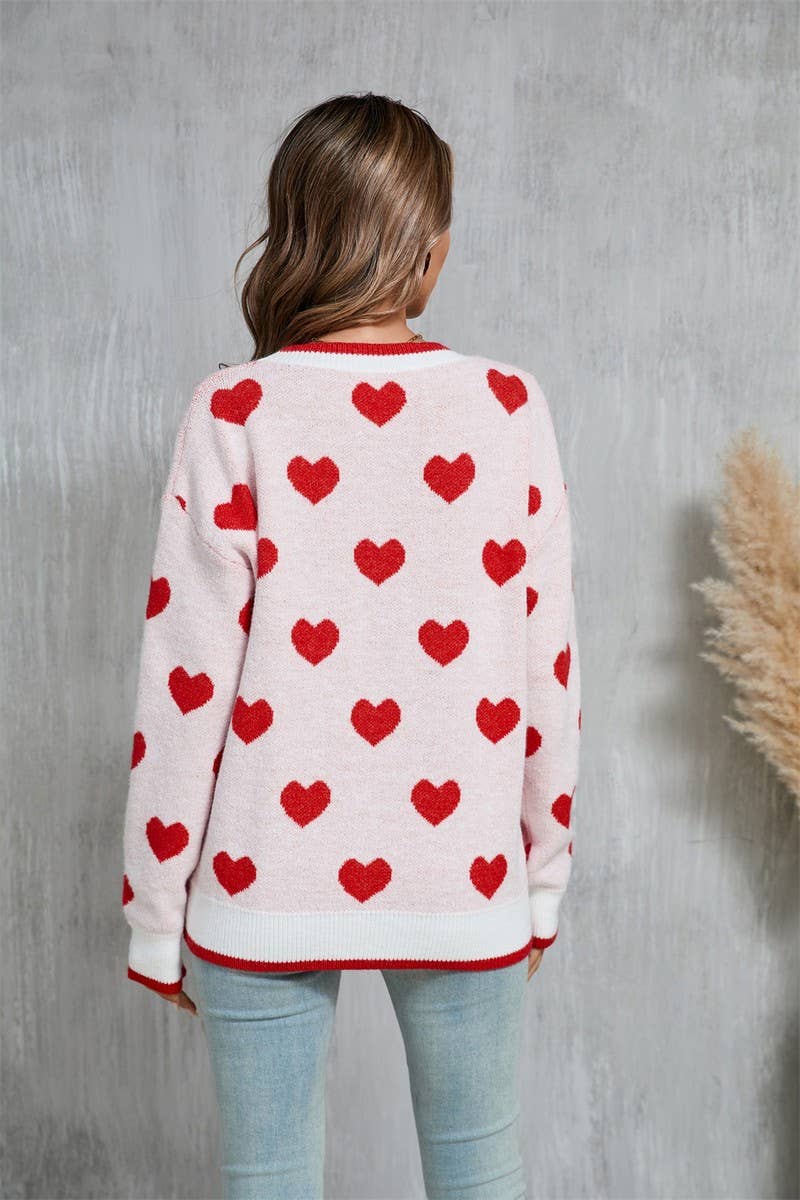 CWOSWL5761_LOVE JACQUARD VALENTINE'S DAY KNITTED SWEATER