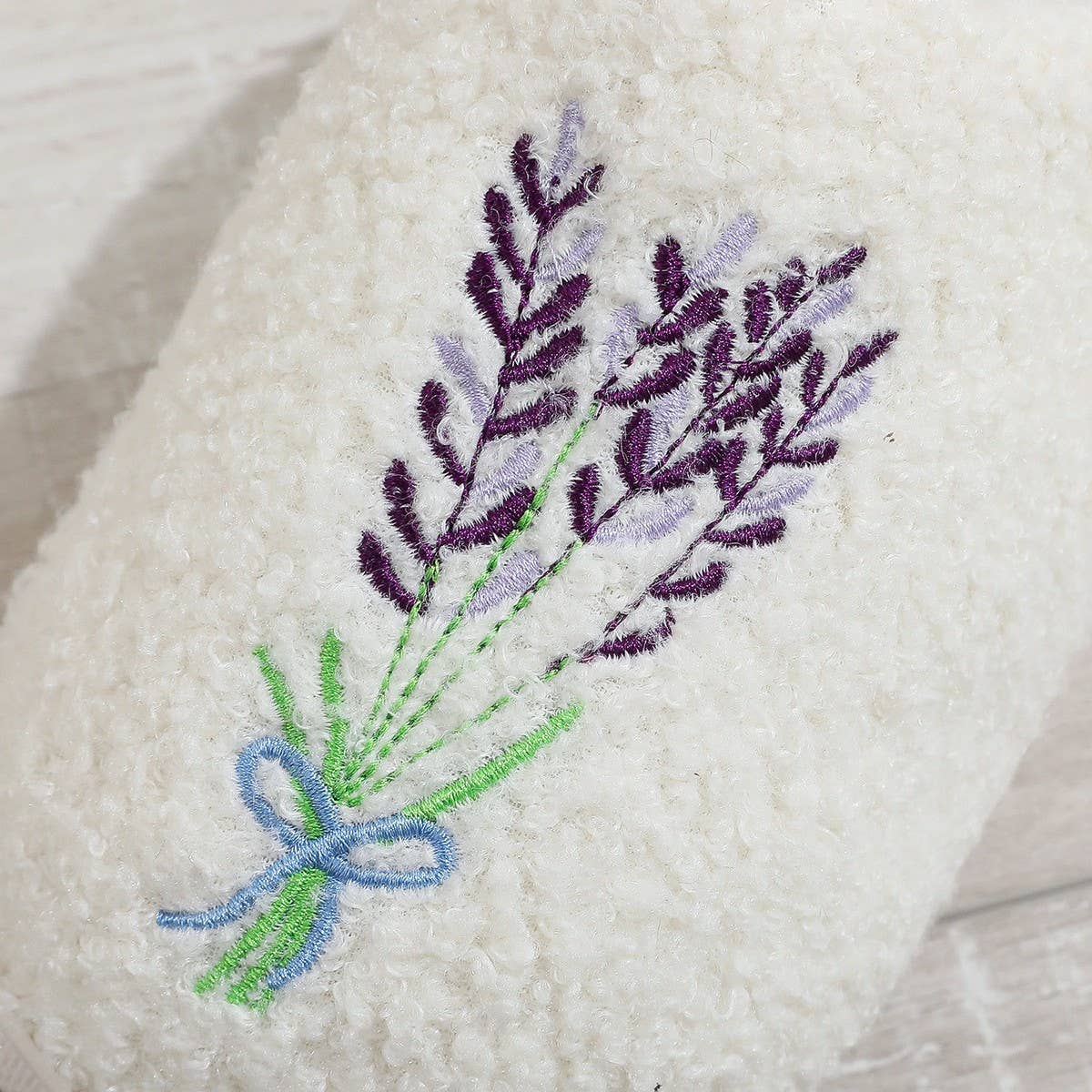 LAVENDER PATTERN WARM COTTON SLIPPERS