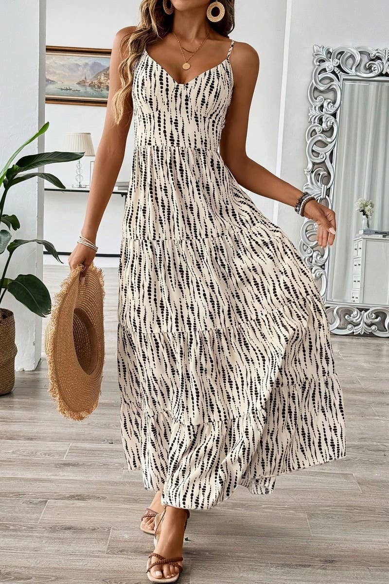CWDMD5874_ASYMMETRICAL STRIPED CAMI MAXI DRESS
