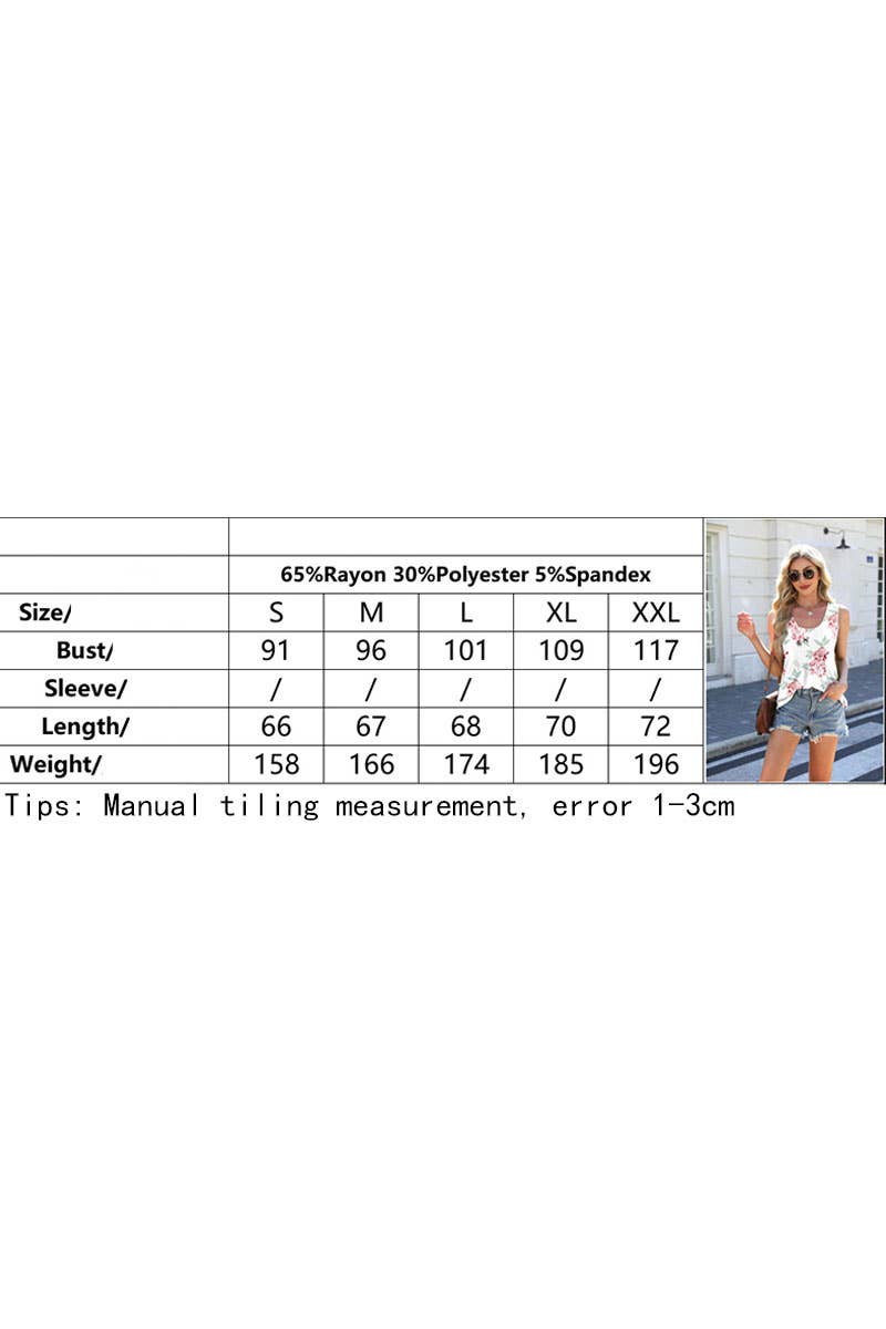 CWTTSL0309_SUMMER ROUND NECK TIE-DYE SLEEVELESS T-SHIRT