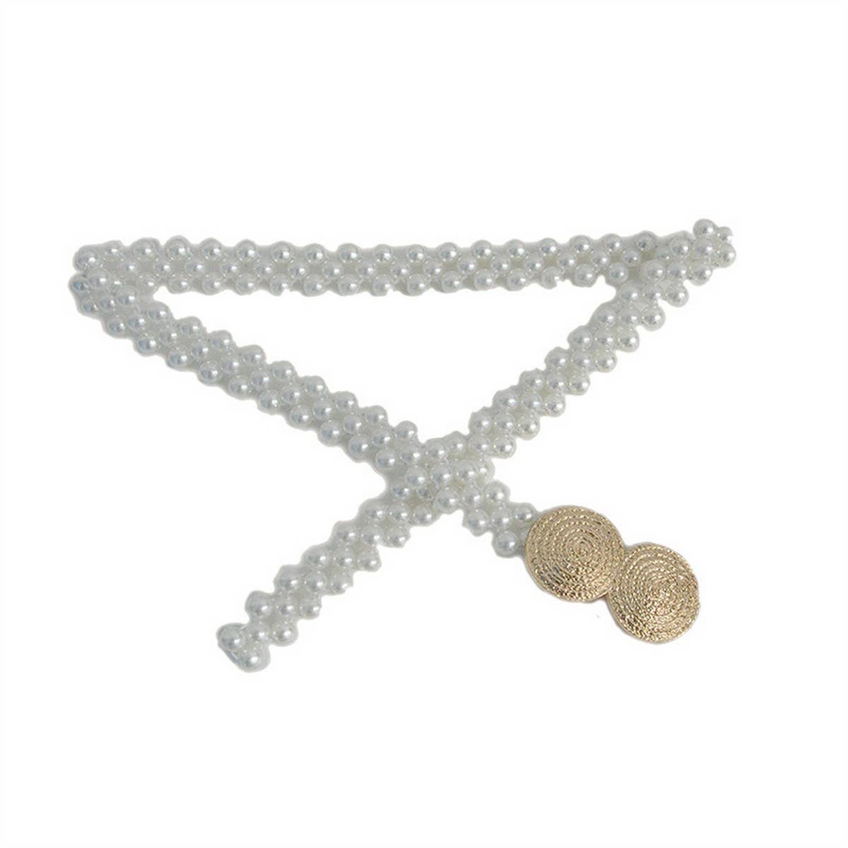 CASUALROUND BUCKLE ELASTIC THIN WAIST CHAIN_CWABE0510