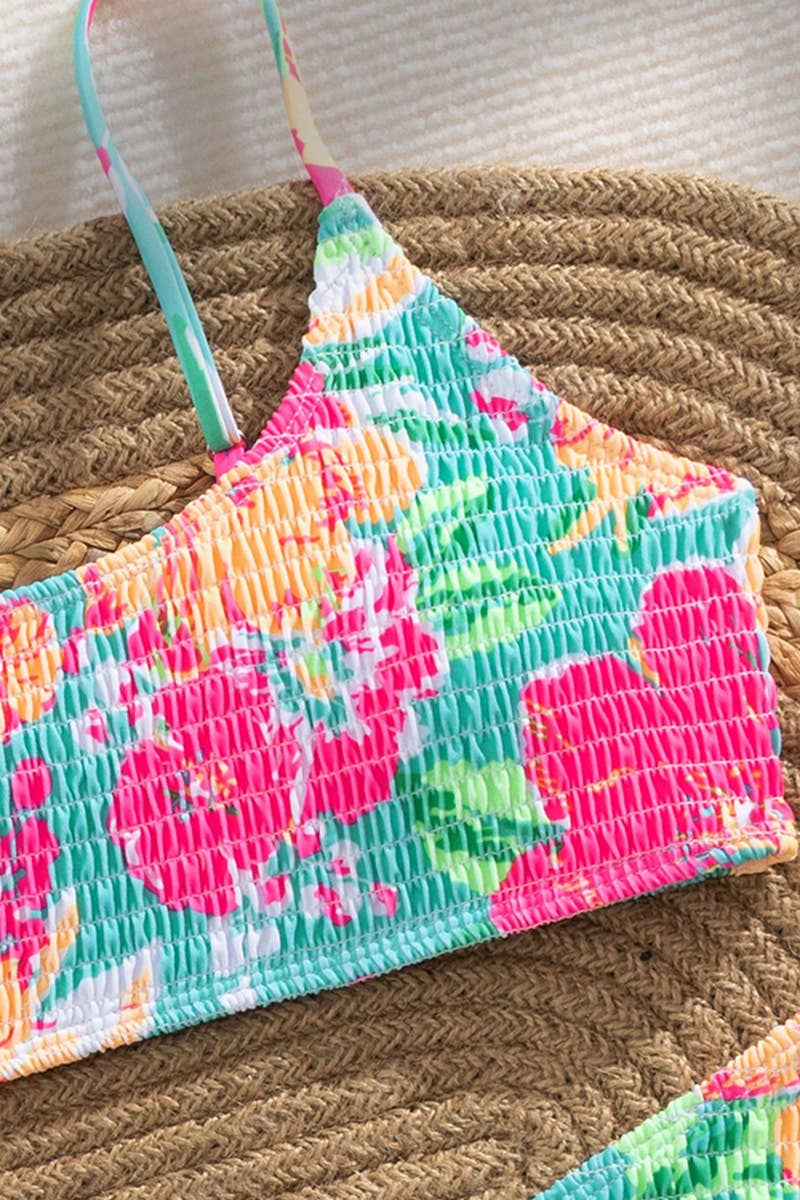 CWMW0833_PRINTED TWO-PIECE FLORAL SEXY SWIMSUIT