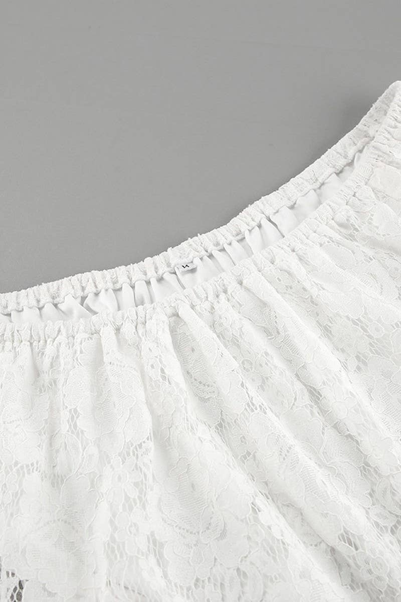 CWSTB345_OFF-THE-SHOULDER TOP AND SKIRT LACE SUIT