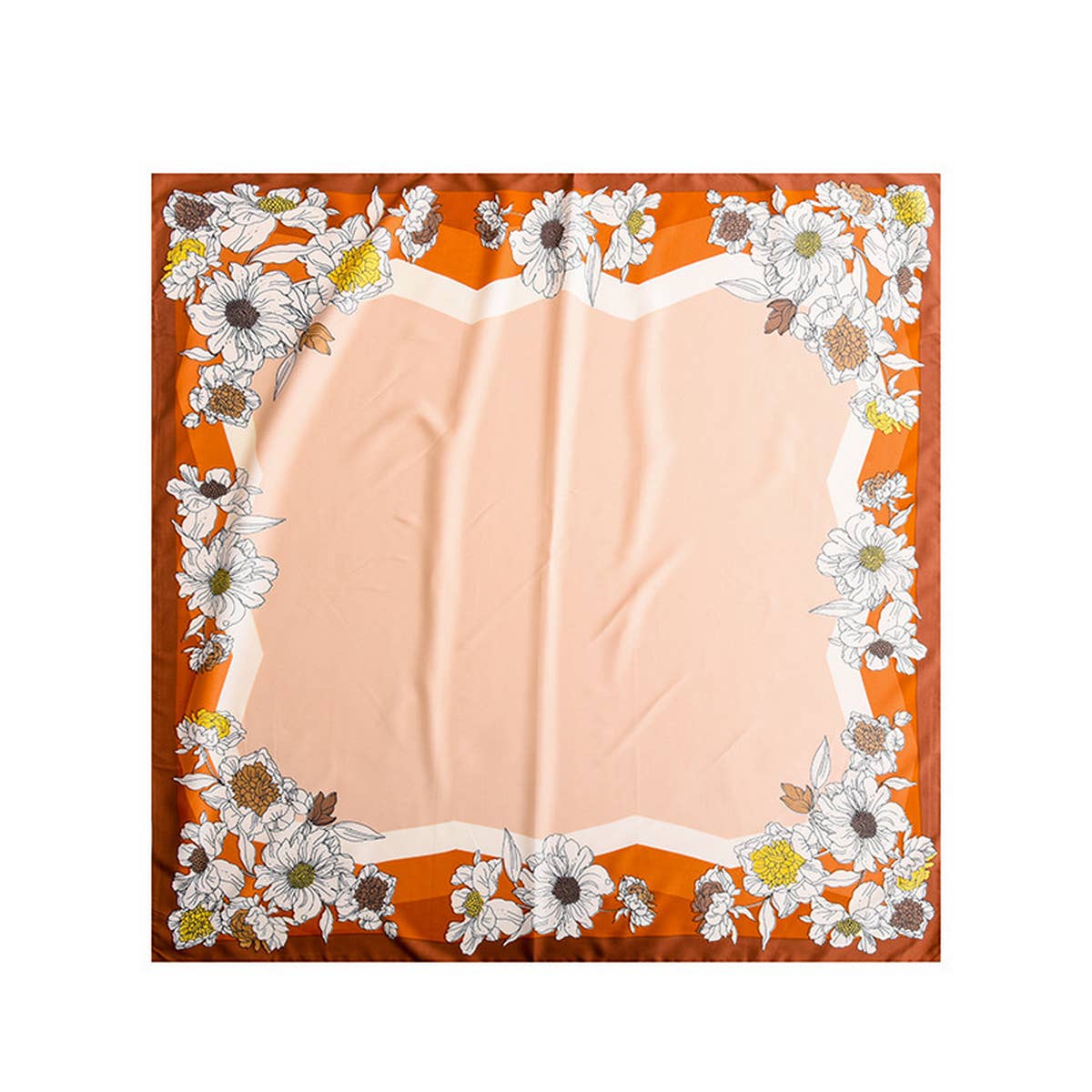 CWASC2409_ELEGANT CASUAL SILK SCARF WITH FLOWER EDGING