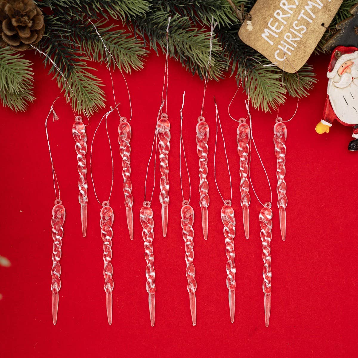 CWMM10183_ ACRYLIC ICICLE HANGING ORNAMENTS FOR XMAS TREE