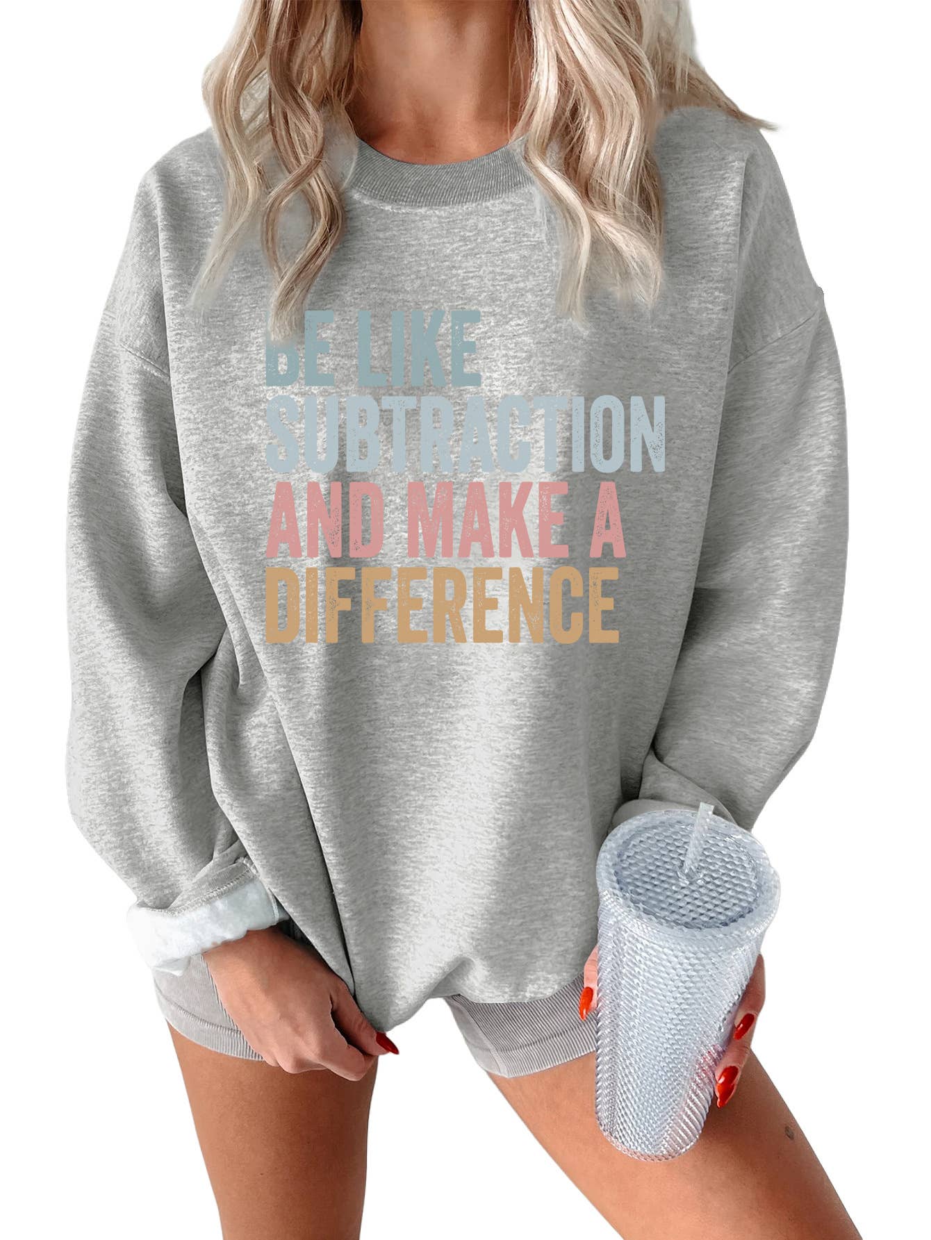 Be like subtraction printed thickened hoodie