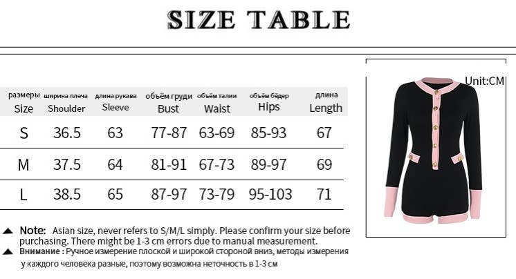 CWSJS1288_SLIM-FIT KNITTED CONTRAST LONG-SLEEVED JUMPSUIT