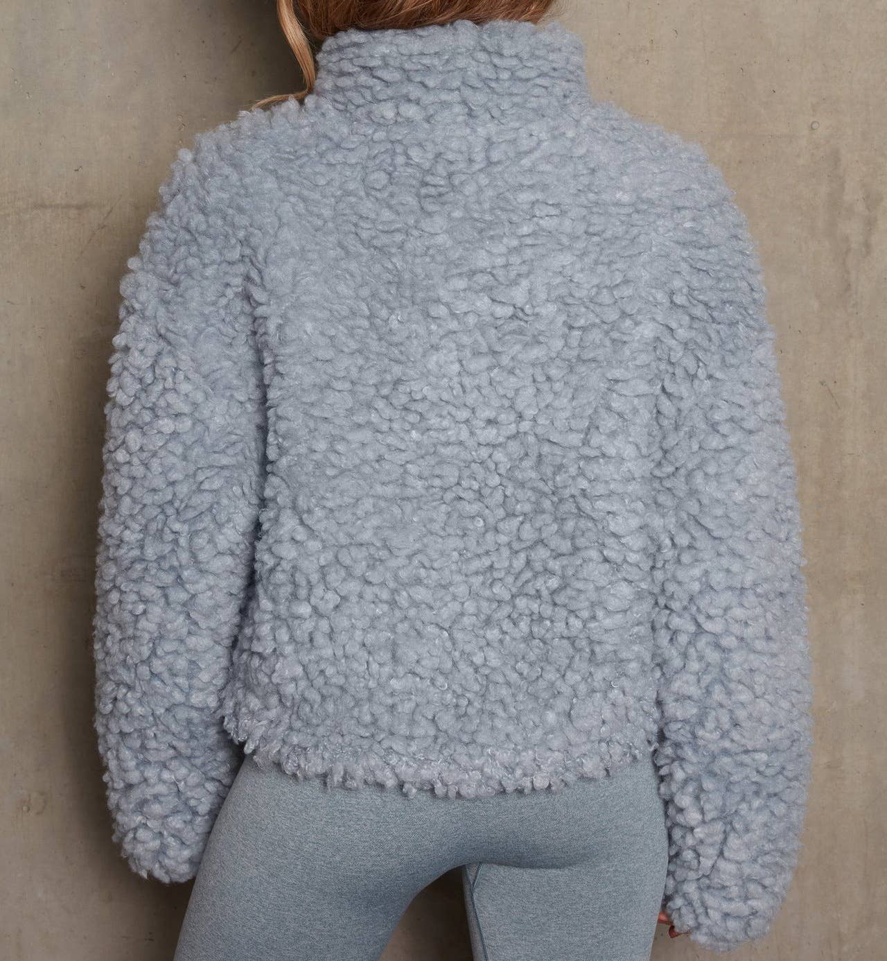 FLEECE CARDIGAN CROPPED JACKET LAMB WOOL JACKET