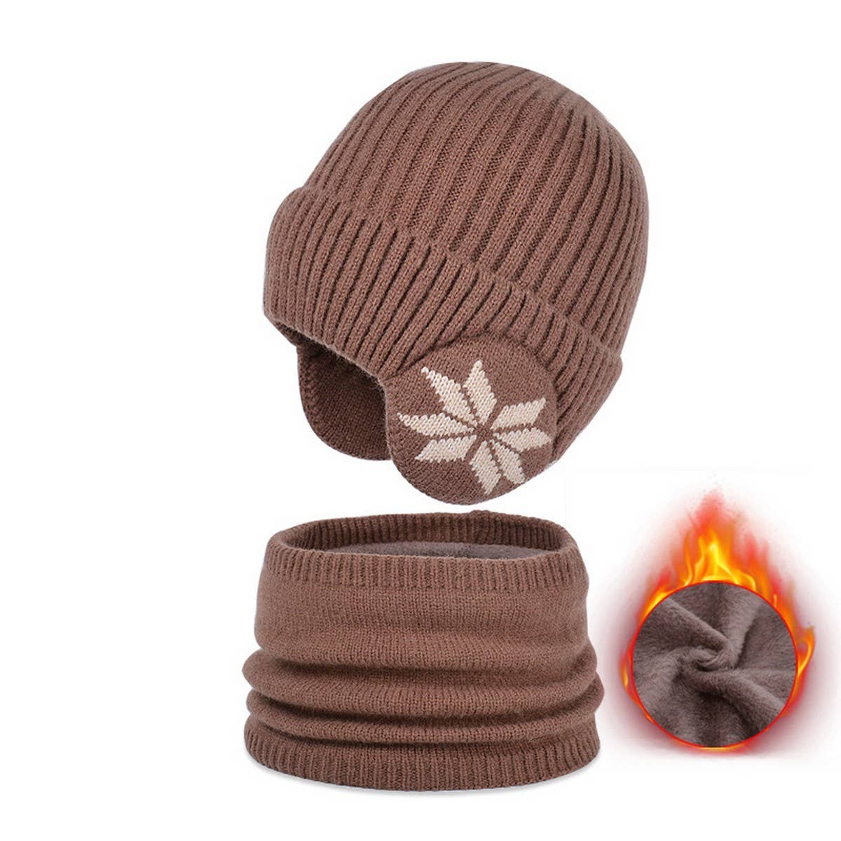 PLUSH WARM HAT AND SCARF TWO PIECE SET_CWASC1134