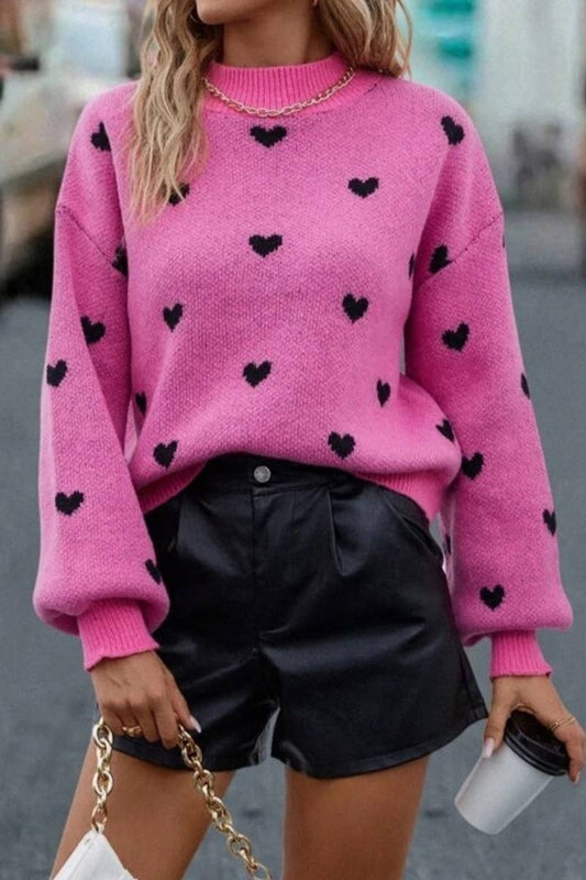 CWOSWL1378_Crew Neck Long Sleeve Pullover Sweater