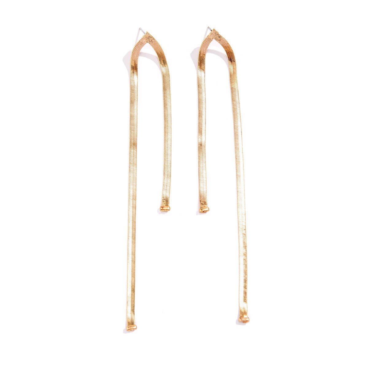 PERSONALIZED LONG TASSEL EARRINGS SNAKE BONE CHAIN_CWAJE1136