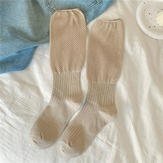 WOMEN BREATHABLE MESH MID-LENGTH COTTON SOCKS