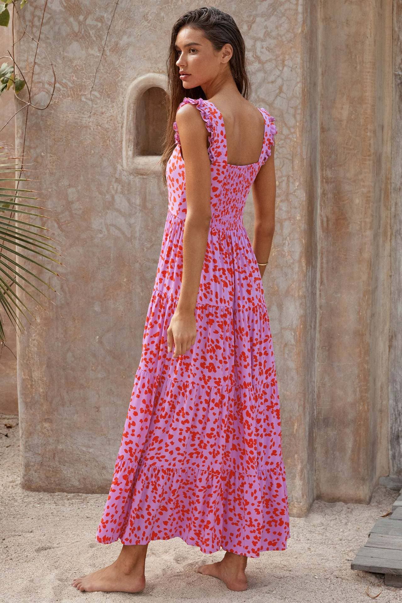 FLOWING BOHEMIAN HALTER DRESS