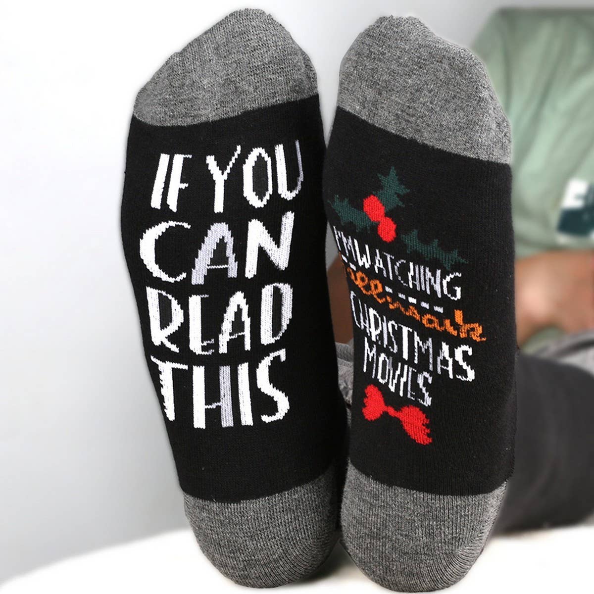 CWMM10092_CHRISTMAS REINDEER  CREW SOCKS UNISEX