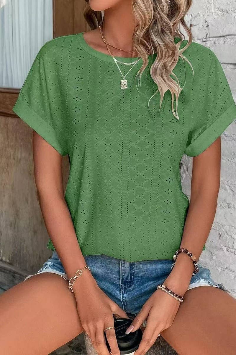 CWTTS1321_SUMMER NEW ROUND NECK LOOSE SHORT SLEEVE T-SHIRT