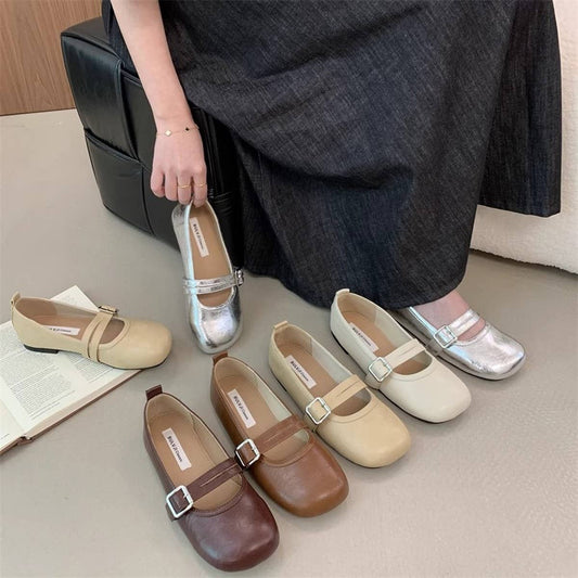 Retro Mary Jane Flats for Women_CWSHF0098