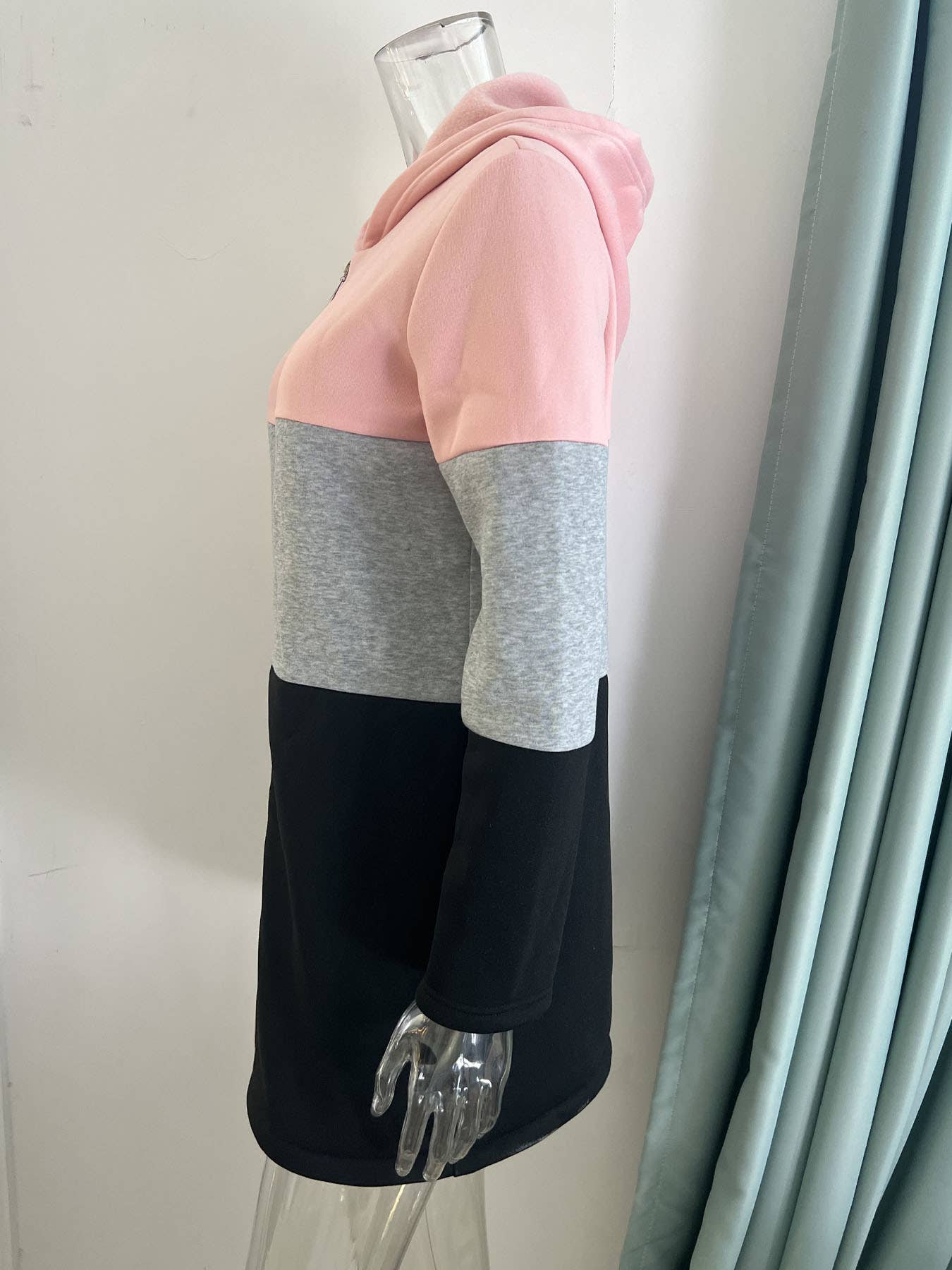 CASUAL FASHION LOOSE COLOR MATCHING HAT COAT