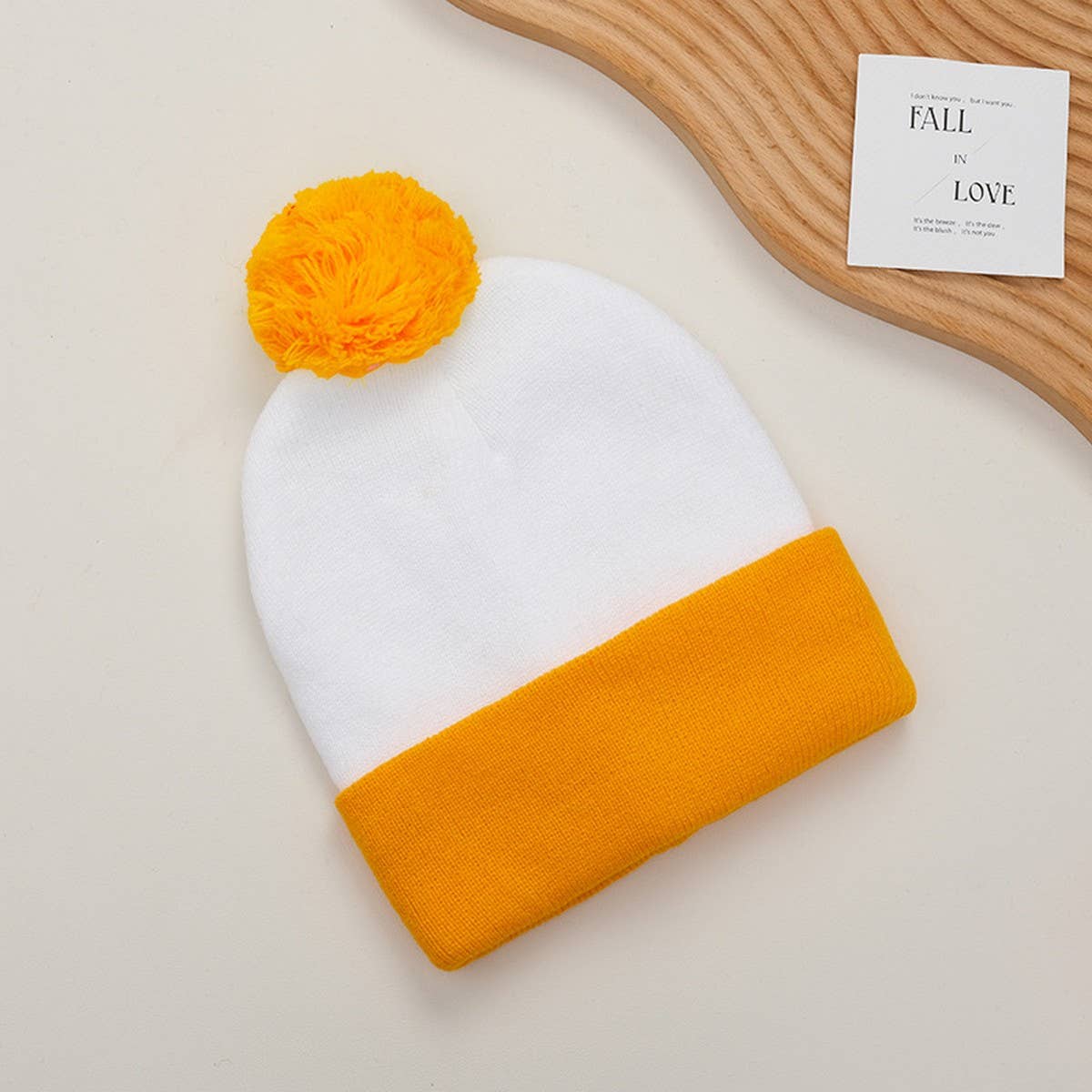 CWAH04339_CHRISTMAS STRIPED KNIT POM POM BEANIE HAT